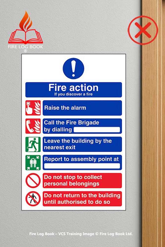 Fire Action Notice - Non-Compliant